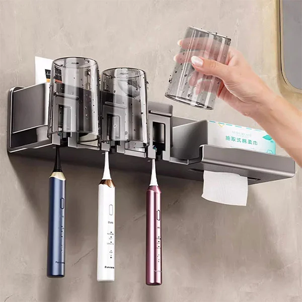 No Drill Metal Wall Mounted Toothbrush Holder No Drill Metal Wall Mounted Toothbrush Holder